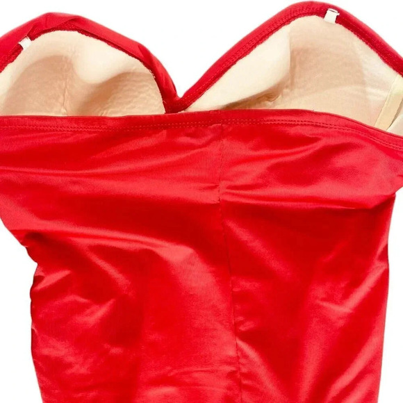MIRACLESUIT Red Rock Solid Madrid Strapless One Piece - Picture 6 of 13
